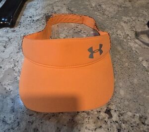Under Armour Coral, Orange Colored Visor with Lite Gray Logo